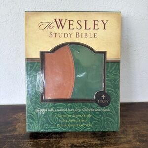 NRSV Wesley Study Bible Green Brown Imitation Leather Abingdon‎ Press 2009 NIB